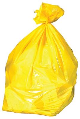 Sacs Poubelle 110 litres Jaune - épaisseur 30 µ - Carton de 200 poches