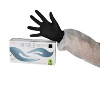 Gant nitrile noir Taille L non poudré Boite de 100